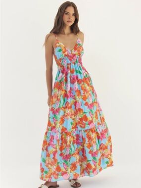Hutch | Dresses | Anthropologie Size 2 Hutch Ruby Sleeveless Bustier Belted  Dropwaist Maxi Dress | Poshmark